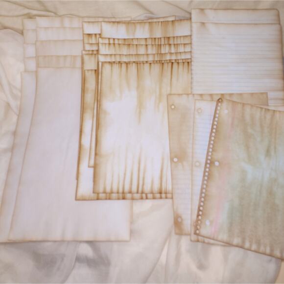 Tea Dyed Pink Junk Journal Bundle, Craft Supply Pack, Paper Crafting Kit - Picture 5 of 10